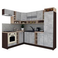 Bucatarie de Colt COSSY NEW 180-250 ST., Wenge / Decor 4298